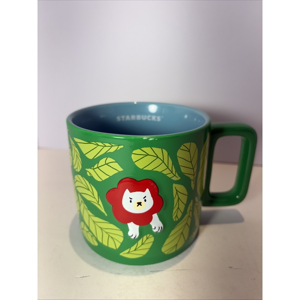 Starbucks Monyee Chau Chinese American Artist Collab Summer Jungle Mug FlowerCat